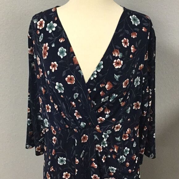 Motherhood‎ Maternity Blue Floral Dress Size 1X - Picture 3 of 6